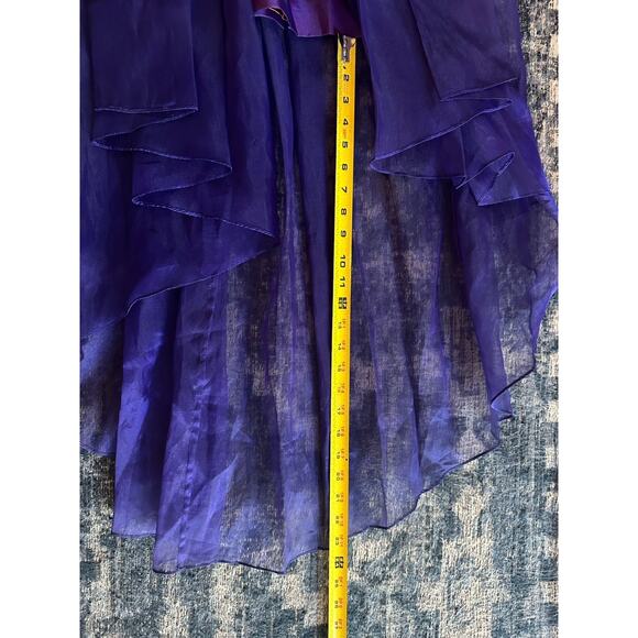 VTG Gunne Sax Formal Gown Size 7/8 Jessica McClintock Purple Tulle Midi 80-90s - Picture 12 of 12